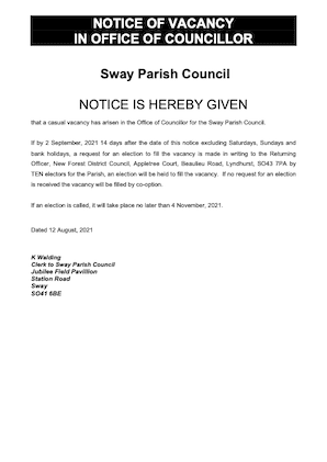 image of notice of vacancy